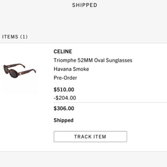 CELINE BROWN TRIOMPHE SUNGLASSES - Picture 9 of 9